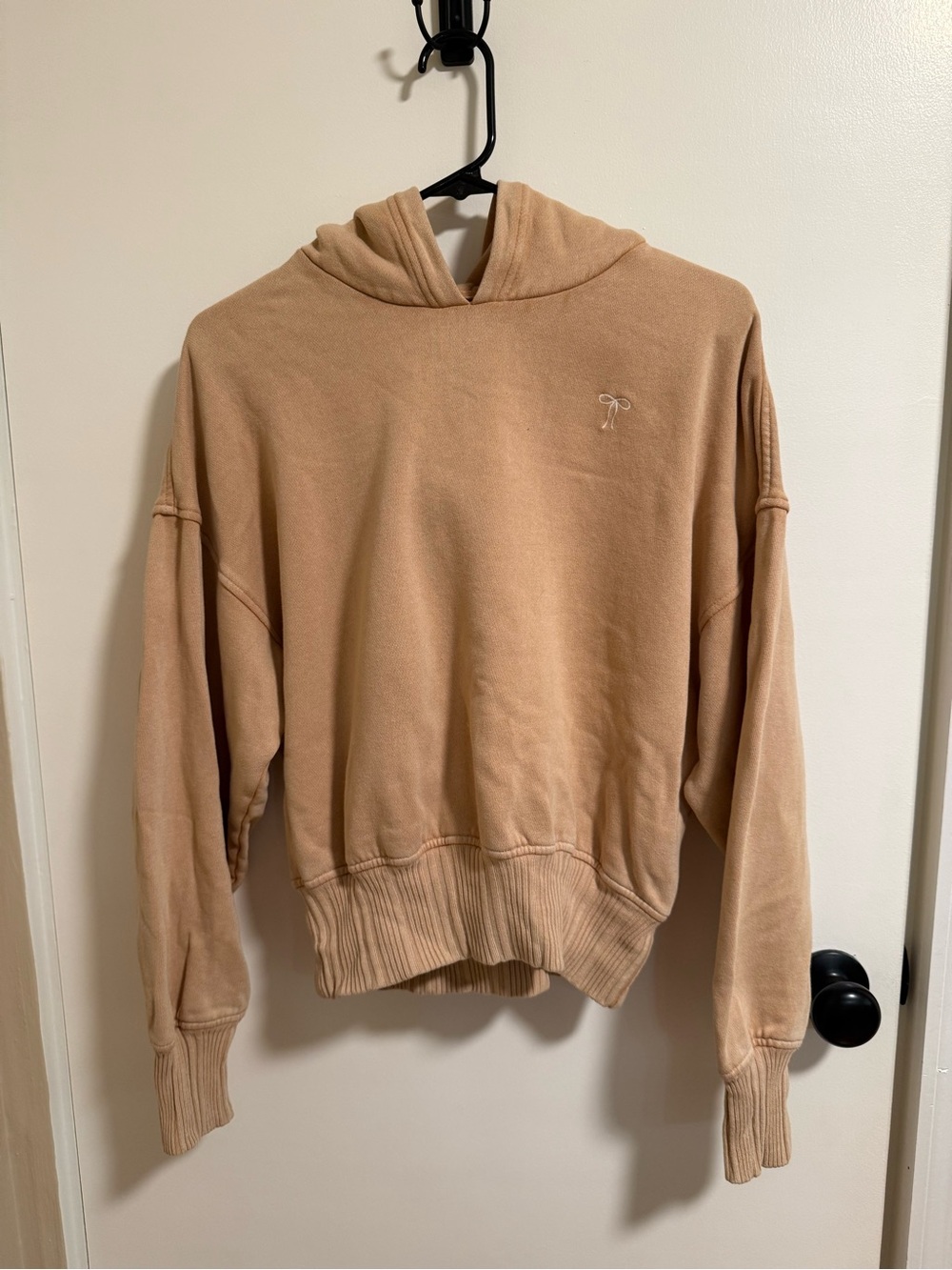 Aerie Small Bow Hooded Pullover Sweatshirt